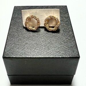 Elegant Gold-Tone Circle Earrings